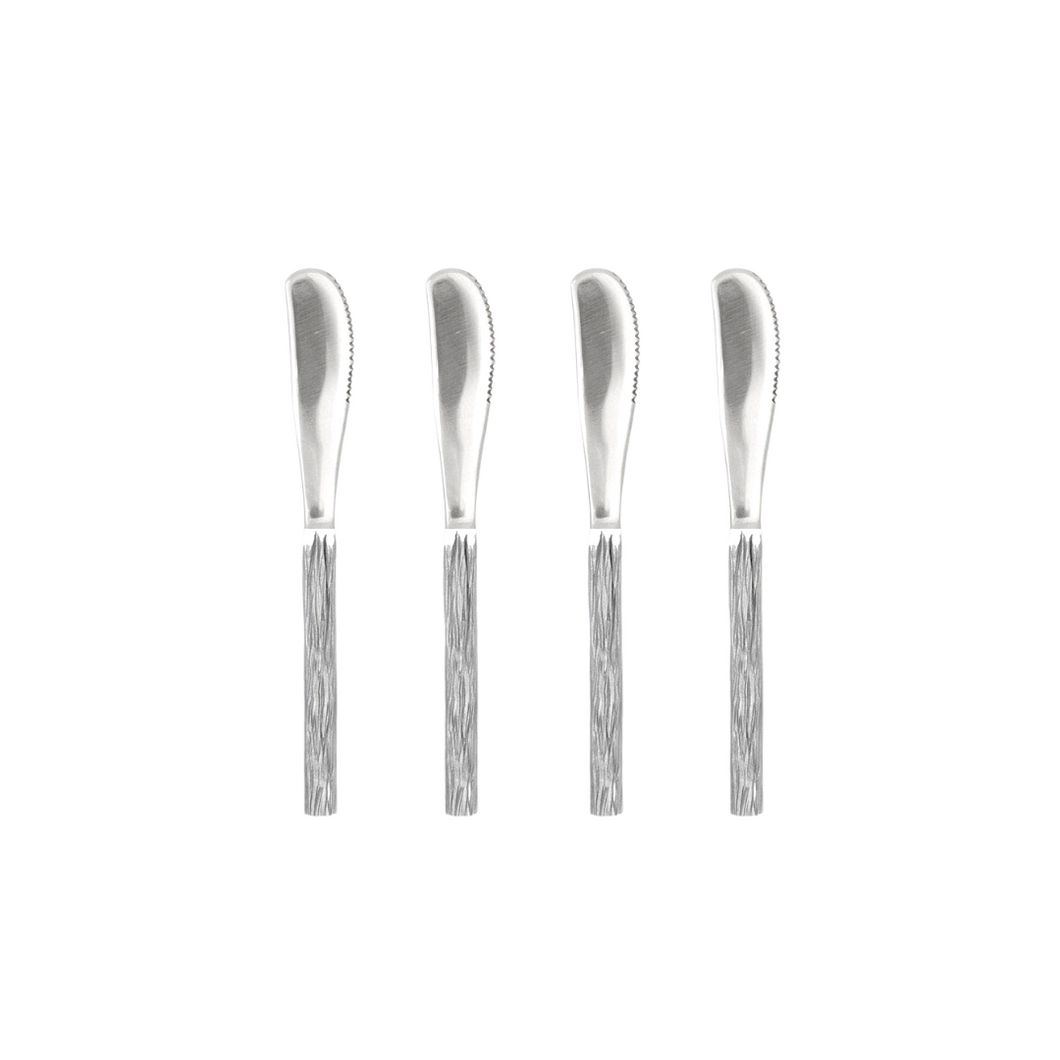 Harrison Silver Faux Bois Spreaders (Set of 4)