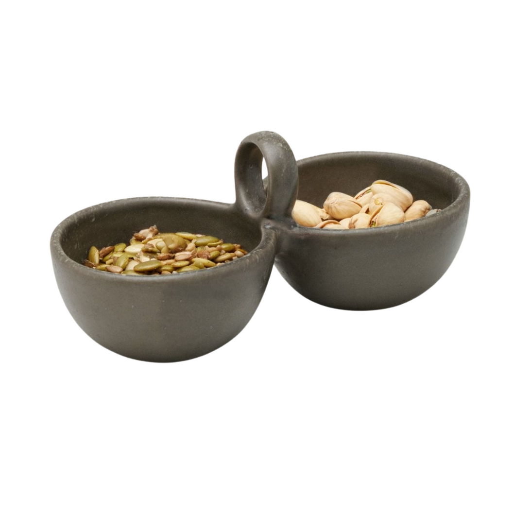 Desmond Gray Salt Glaze Snack Bowls