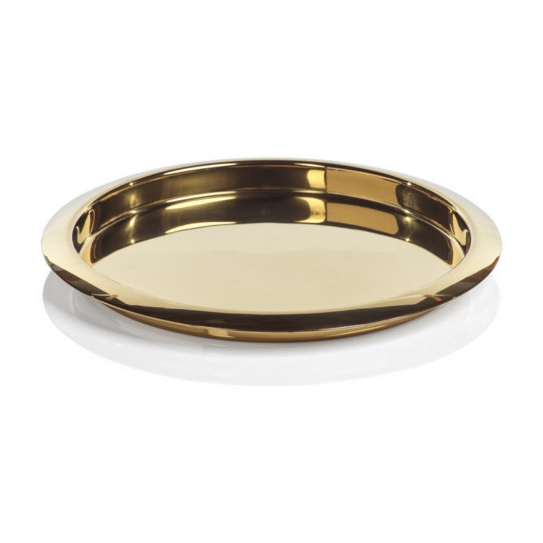 Gold Round Serving Tray