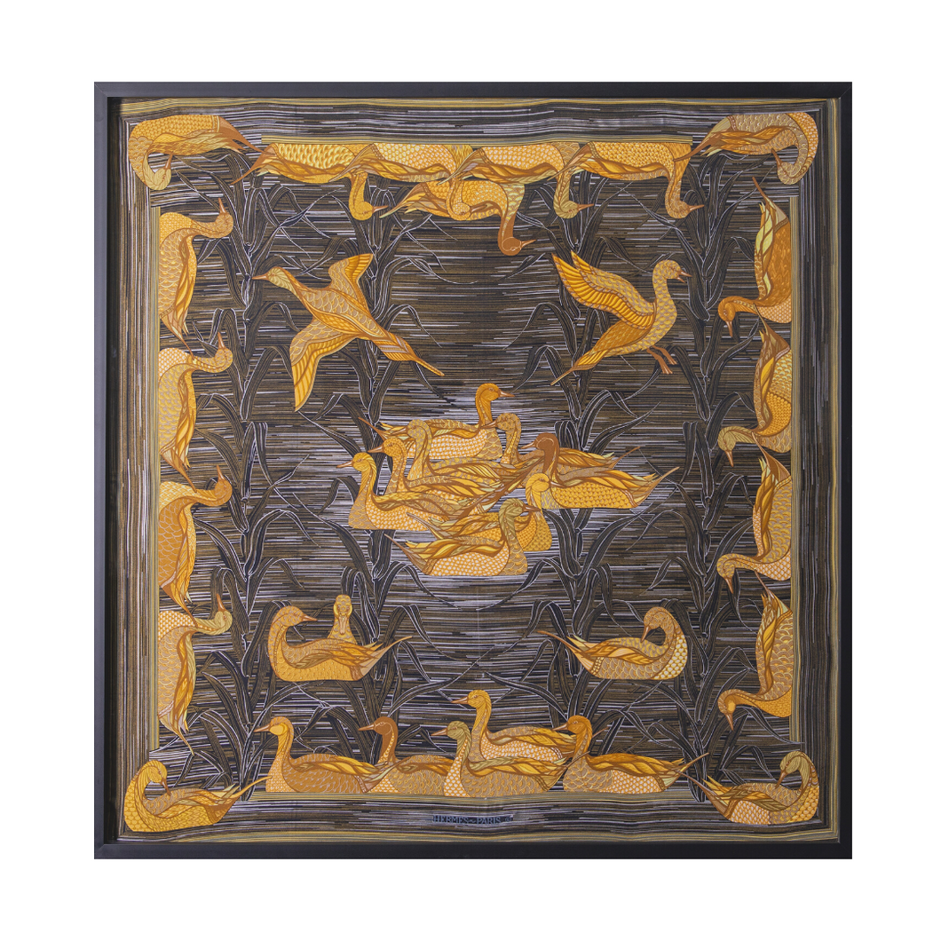 Hermes La Mare aux Canards Silk Scarf (FRAMED)