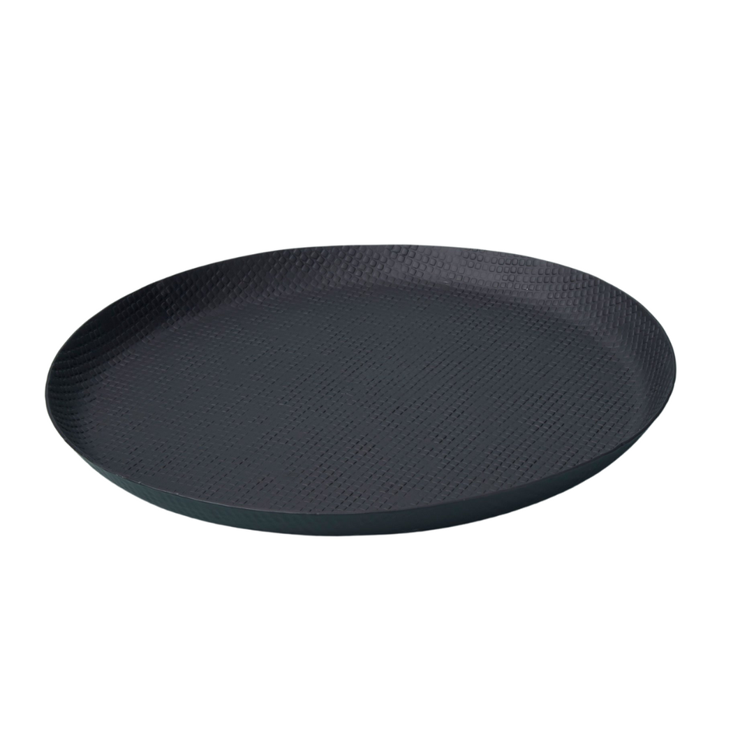 XL Black Crosshatch Aluminum Tray