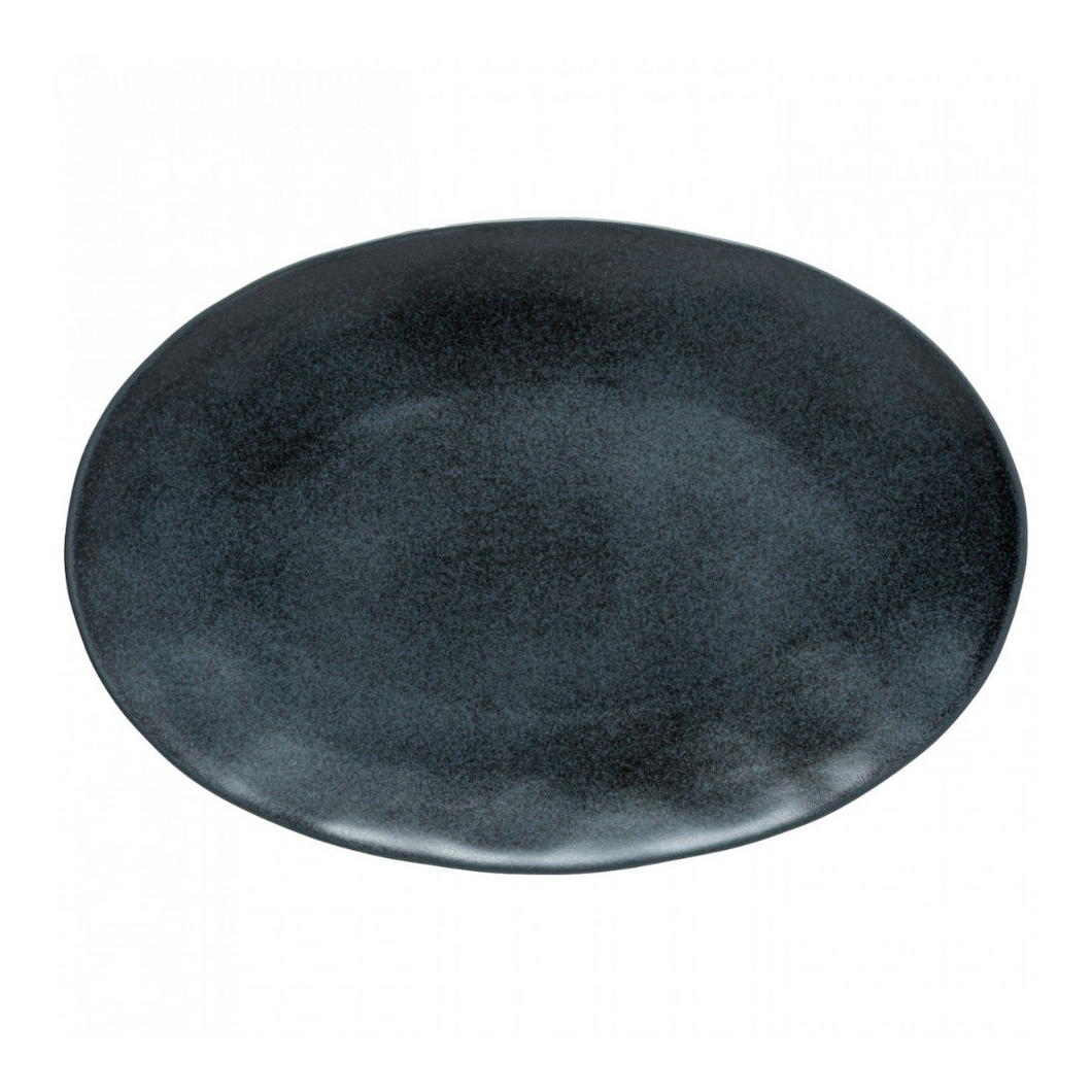 Livia Matte Black Oval Platter